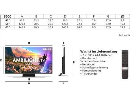 Philips 65PUS8600/12 inkl. TAB6100