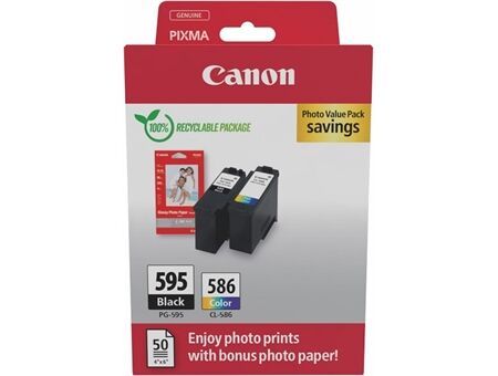 Canon PG-595/CL-586 Original Multipack + Fotopapier