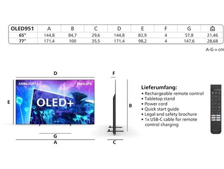 Philips 65OLED951/12 Inkl. TAB8301