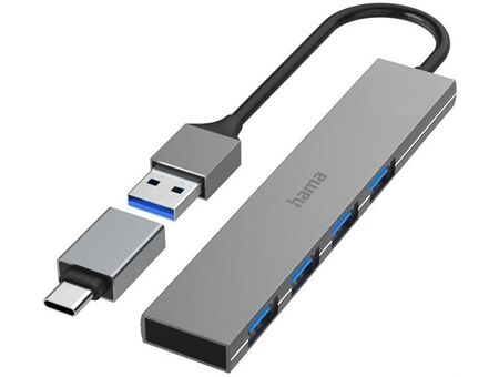 Hama USB-Hub 4 Ports USB 3.2 Gen1