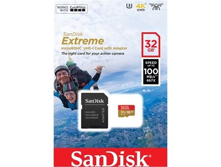 Sandisk microSDHC Extreme (32GB) + Adapter