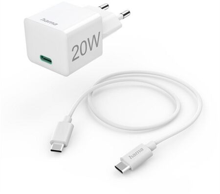 Hama Schnellladegerät (20W) mit Ladekabel (1m)